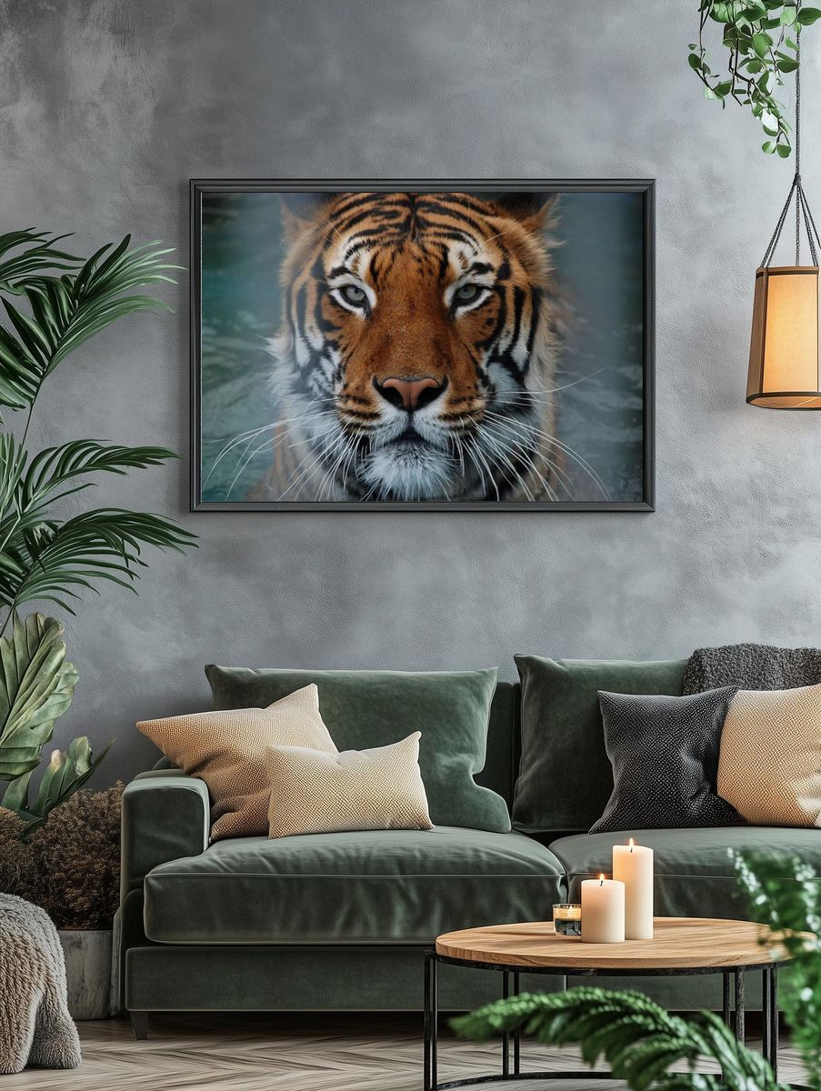 Majestic Tiger Portrait Poster. — room view 4