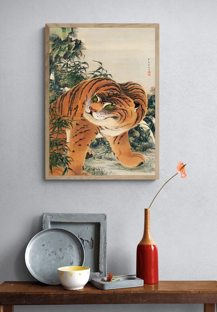Majestic Tiger — Asian Art Print. — room view 3