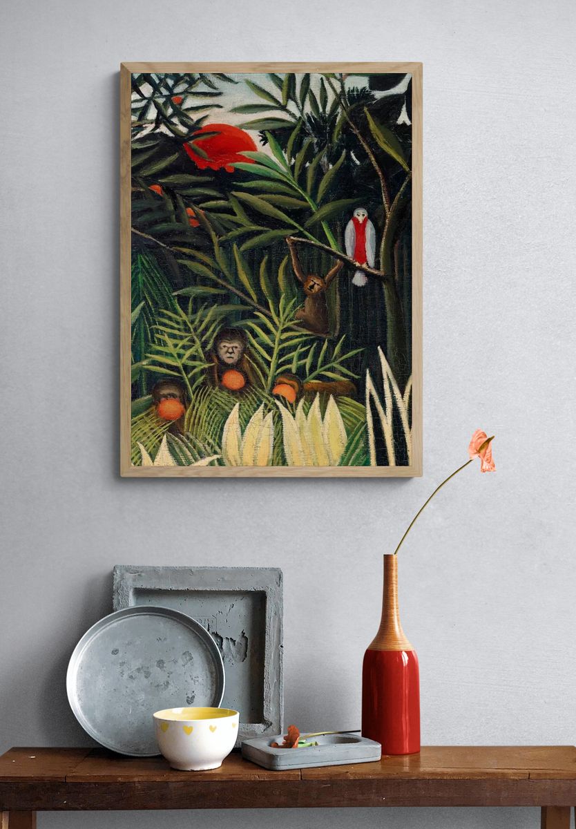 Tropical Jungle Scene — Fine Art Print. — room view 3