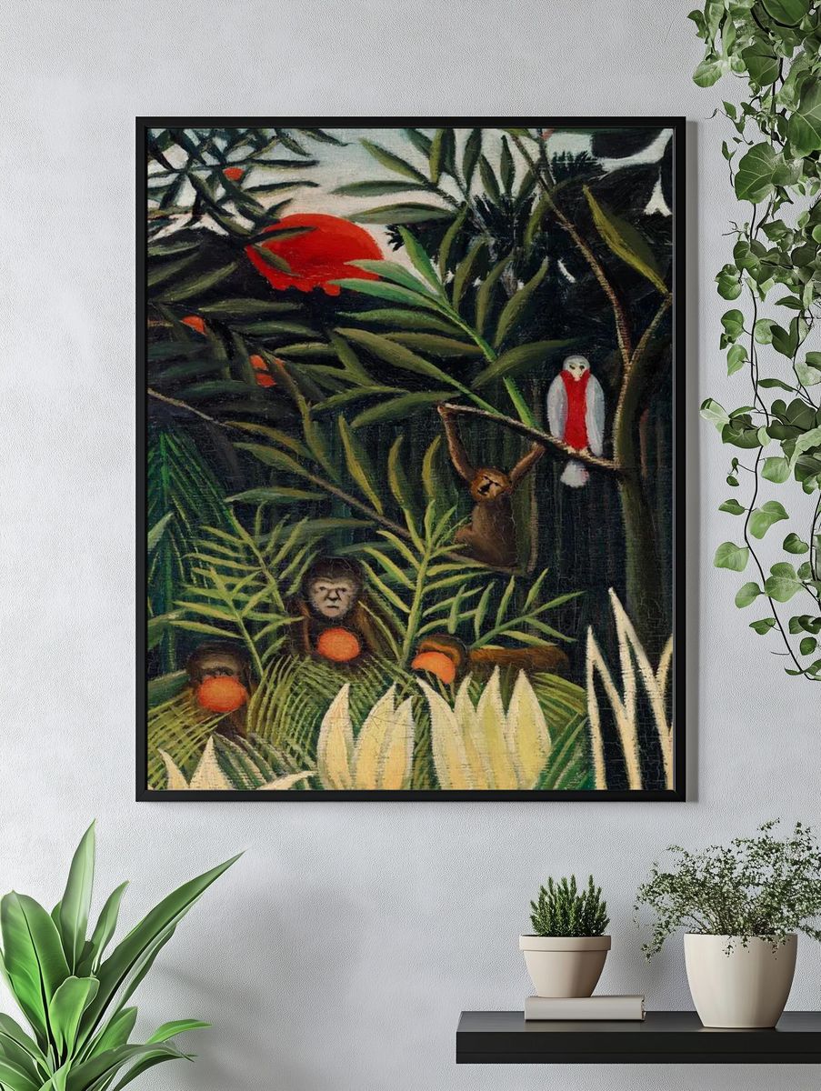 Tropical Jungle Scene — Fine Art Print. — room view 4