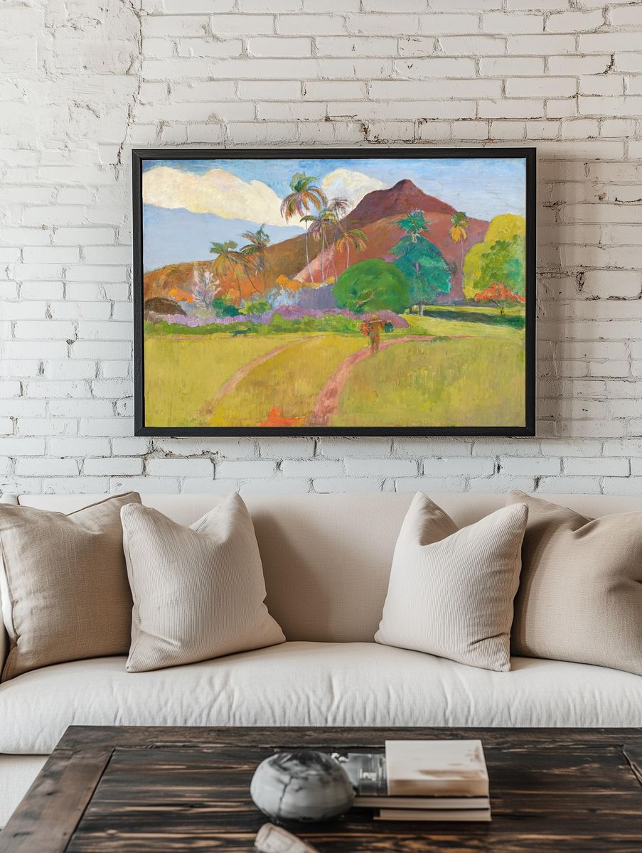 Paul Gauguin 's Tahitian Landscape. room preview