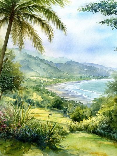 Tropical Paradise — Watercolor Print.