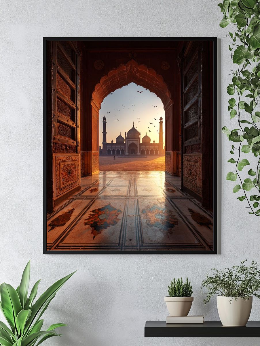Taj Mahal Sunrise Archway Print. — room view 4