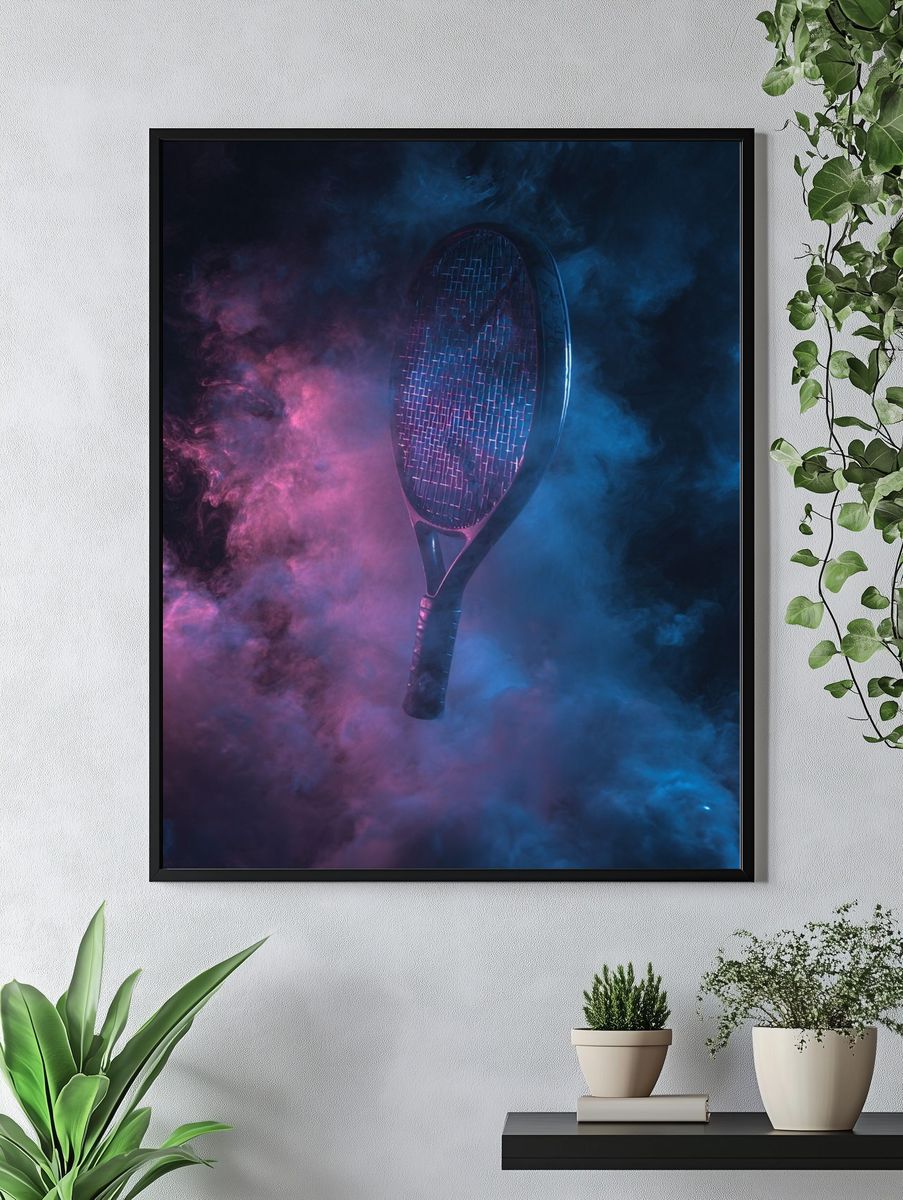 Tennis Racket — Modern Art Print. — room view 4