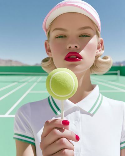 Tennis Pop Portrait Print.