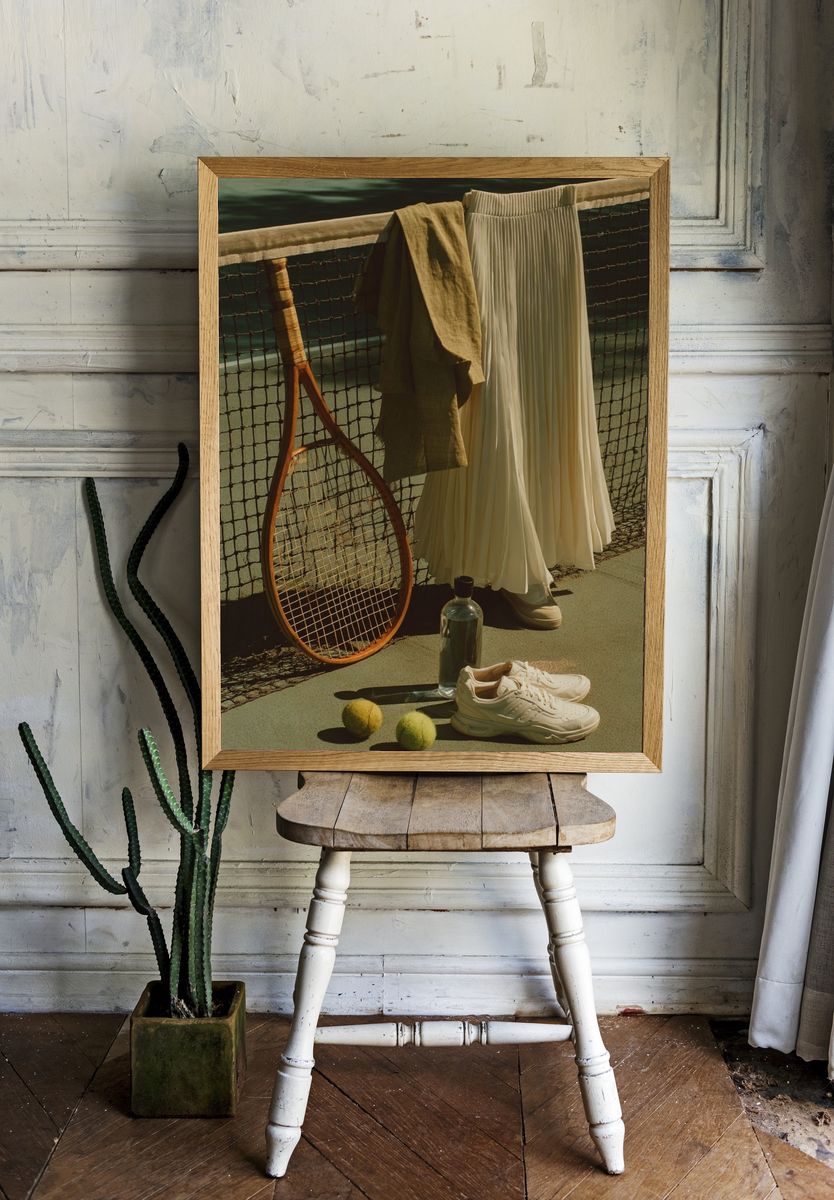 Tennis Still Life Photography Poster. — room view 1