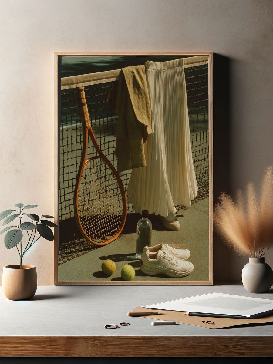 Tennis Still Life Photography Poster. — room view 2
