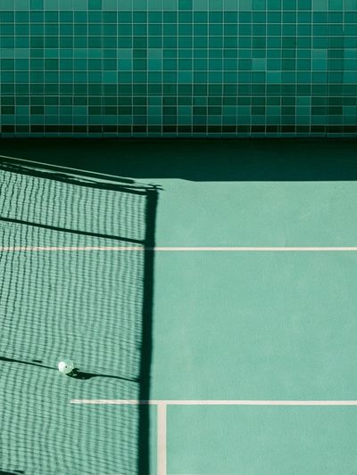 Tennis Court Shadow Photography Poster.