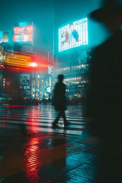 Tokyo Street at Night — Photography Print. poster print