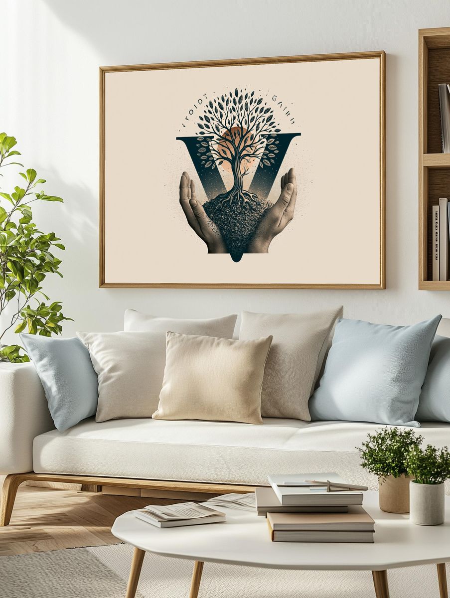 Tree of Life Mindfulness Poster. — room view 2