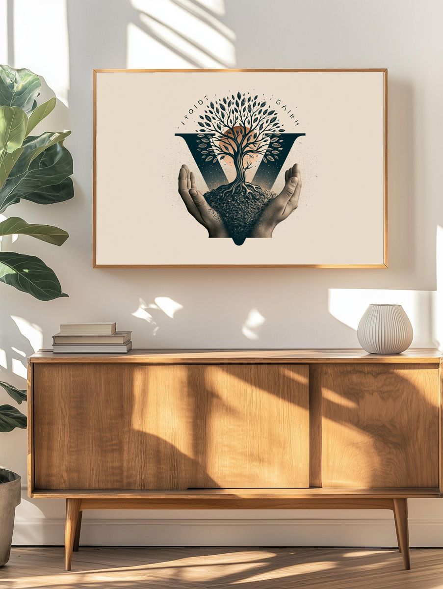 Tree of Life Mindfulness Poster. — room view 3