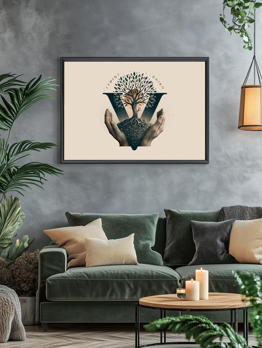 Tree of Life Mindfulness Poster. — room view 4
