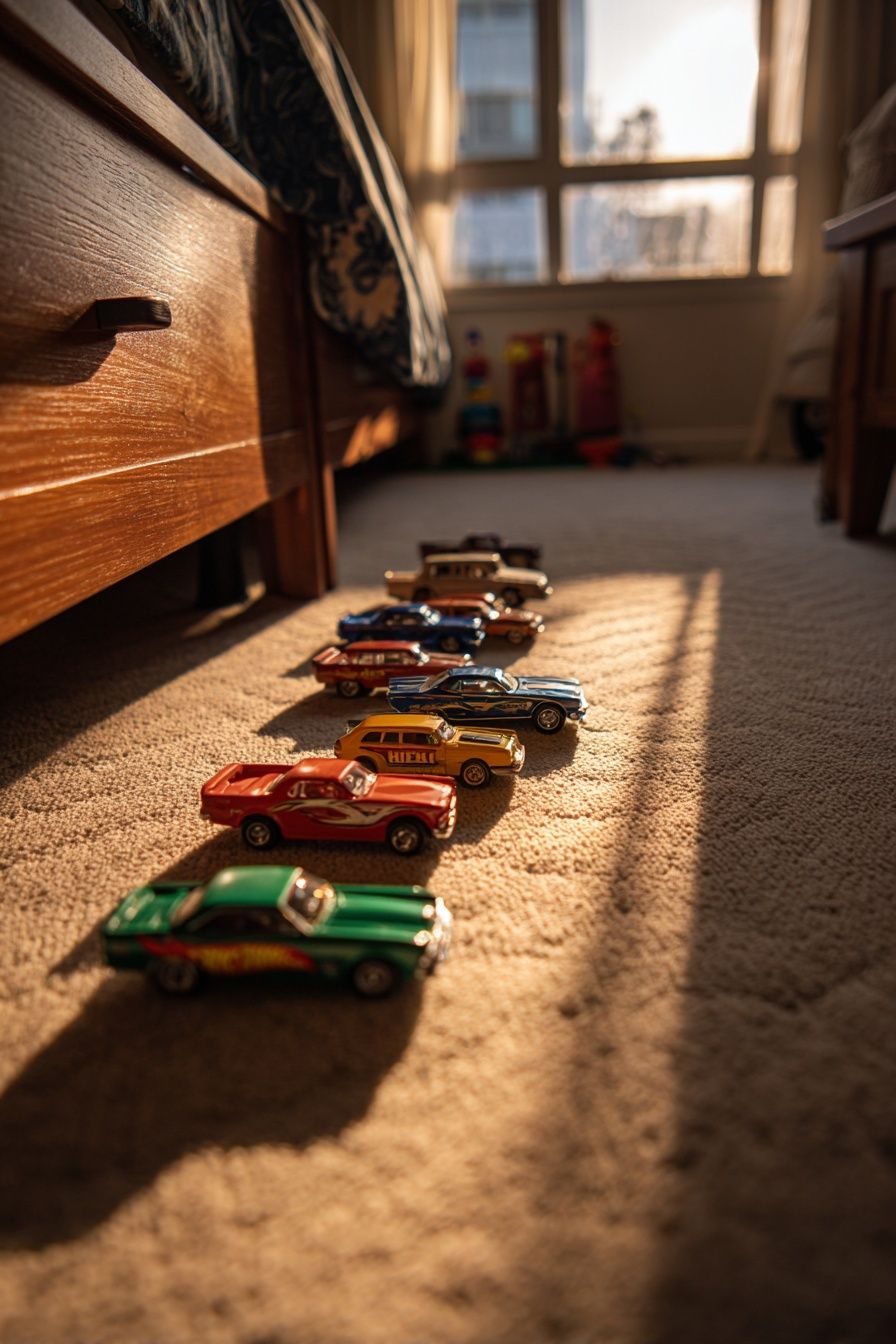 Toy Cars Sunlit Bedroom Poster. poster detail