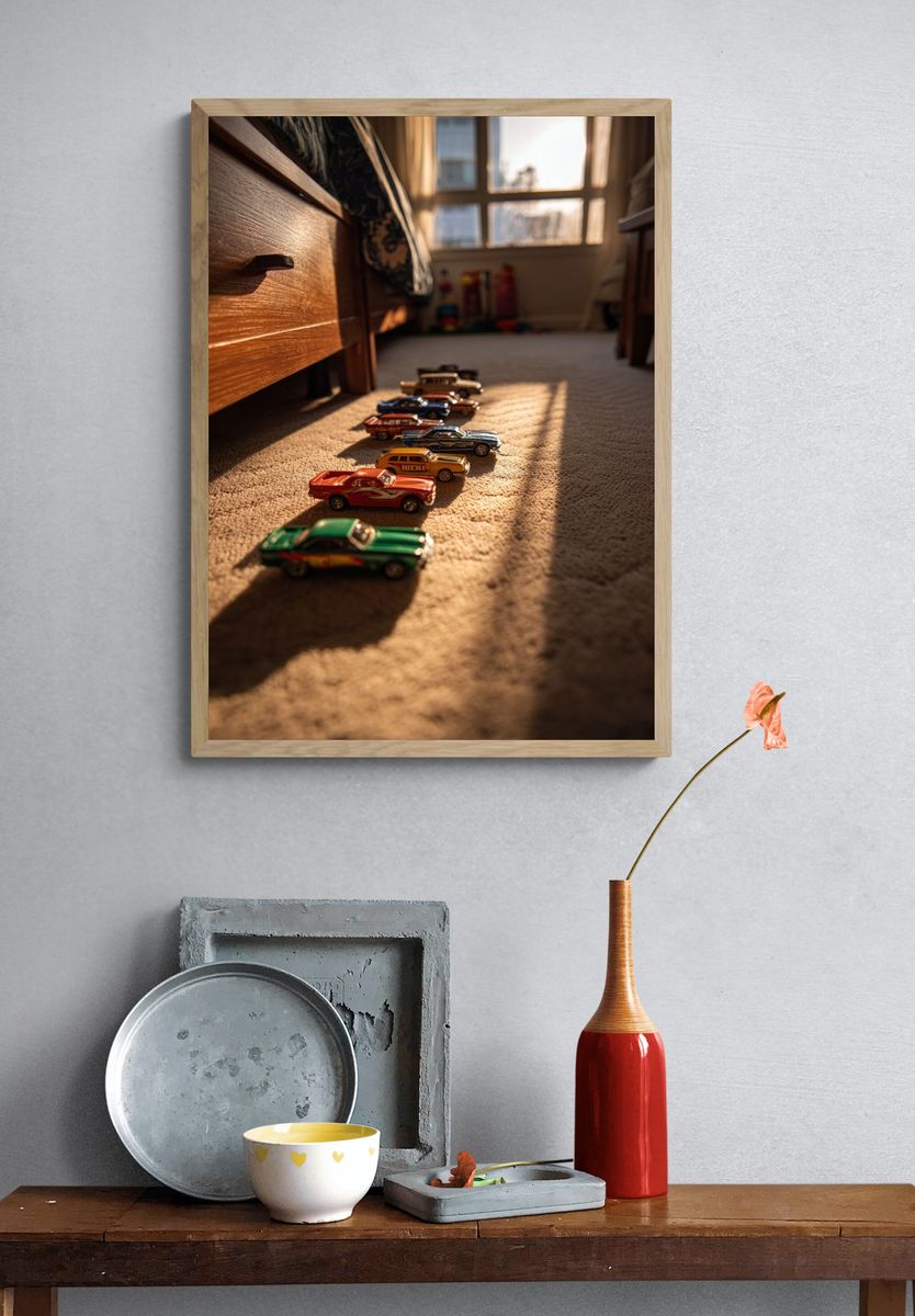 Toy Cars Sunlit Bedroom Poster. — room view 3