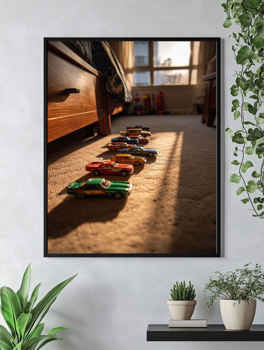 Toy Cars Sunlit Bedroom Poster. — room view 4