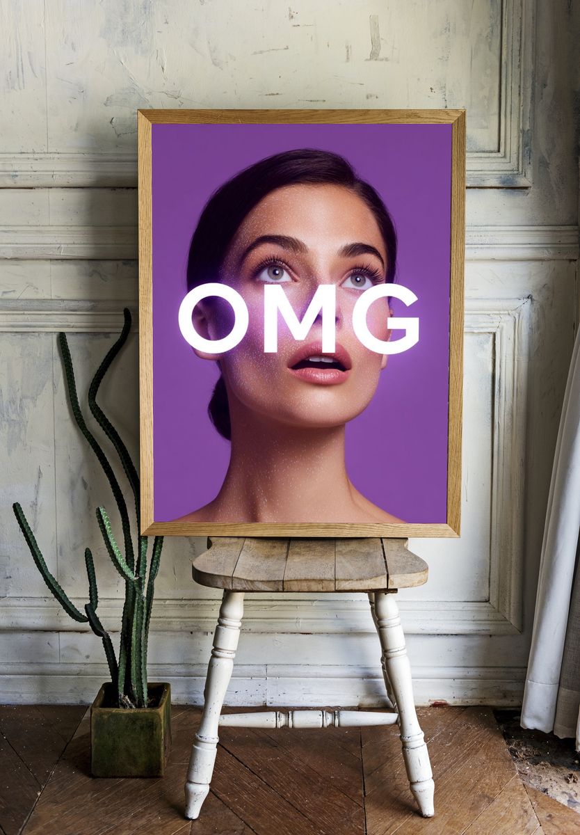 OMG Typography Poster. — room view 1