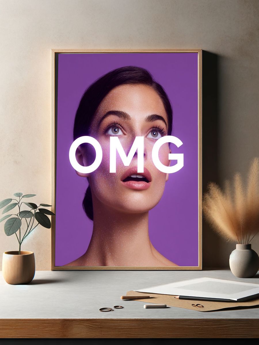 OMG Typography Poster. — room view 2