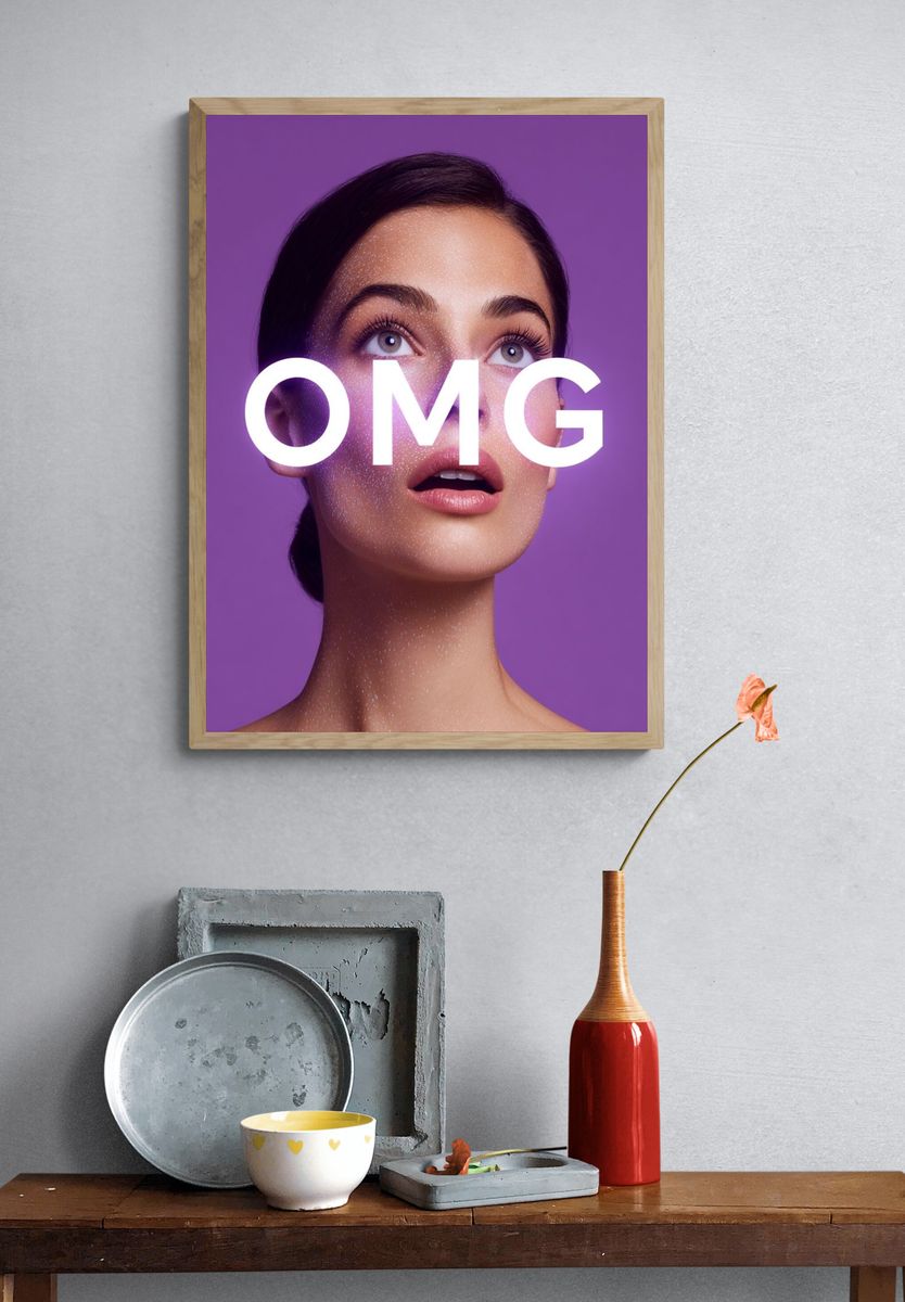 OMG Typography Poster. — room view 3
