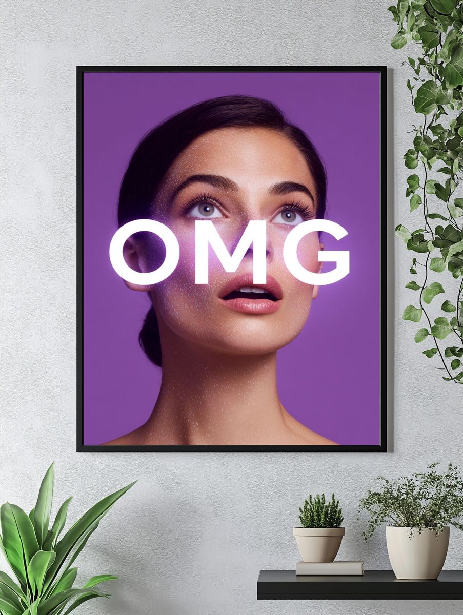 OMG Typography Poster. — room view 4
