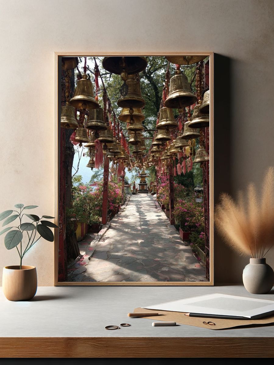 Temple Bells Pathway — Photography Print. — room view 2