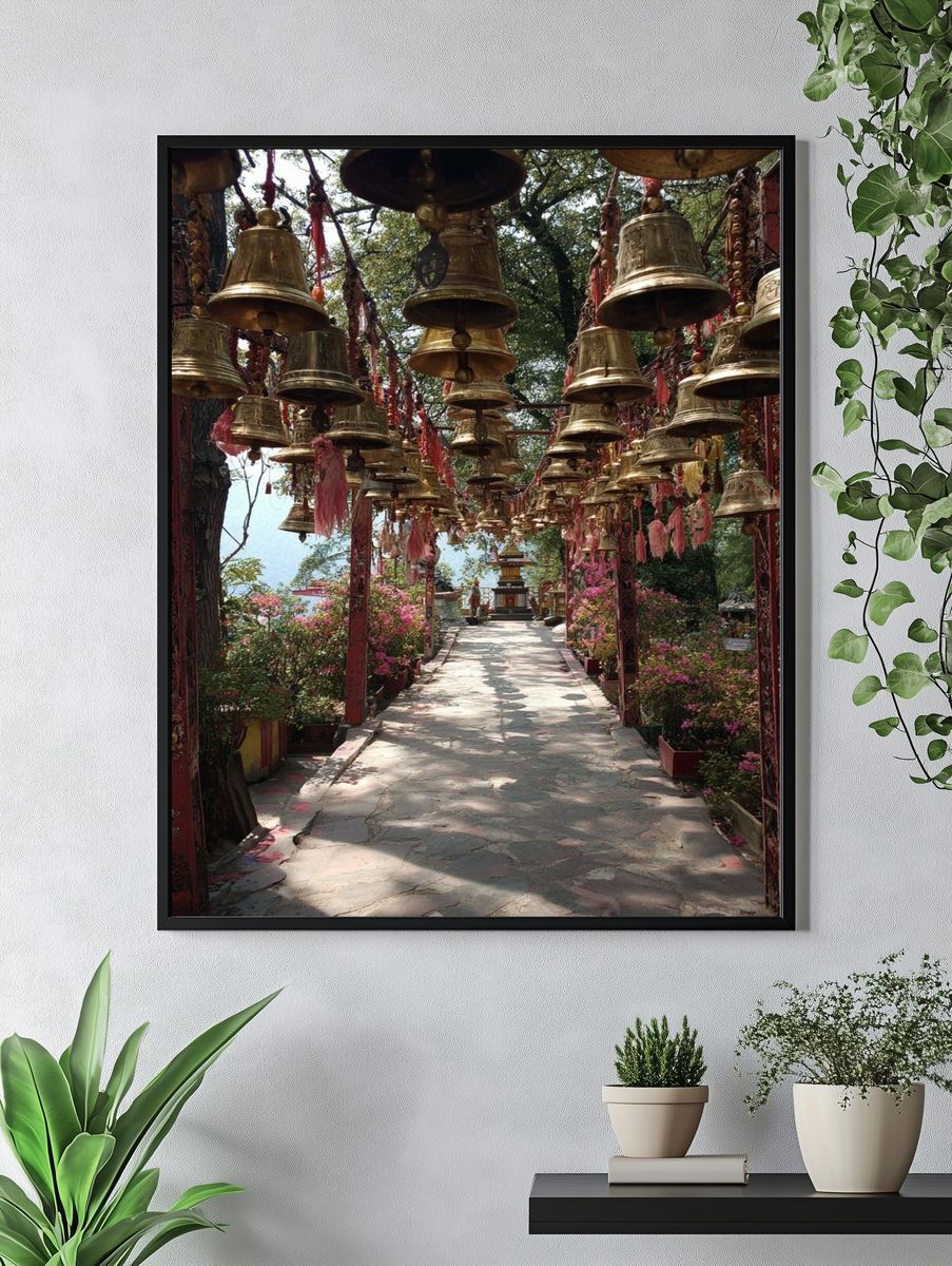 Temple Bells Pathway — Photography Print. — room view 4