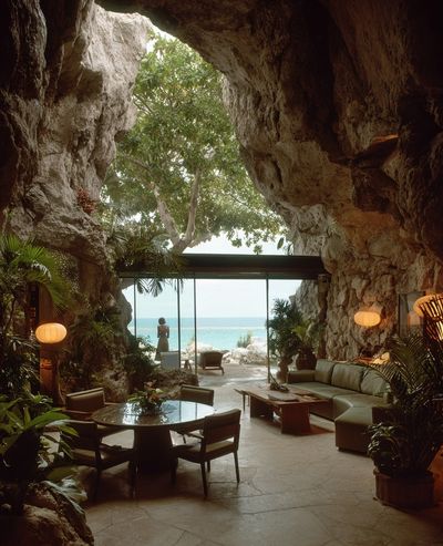 Tropical Cave Lounge Photography Poster. poster print