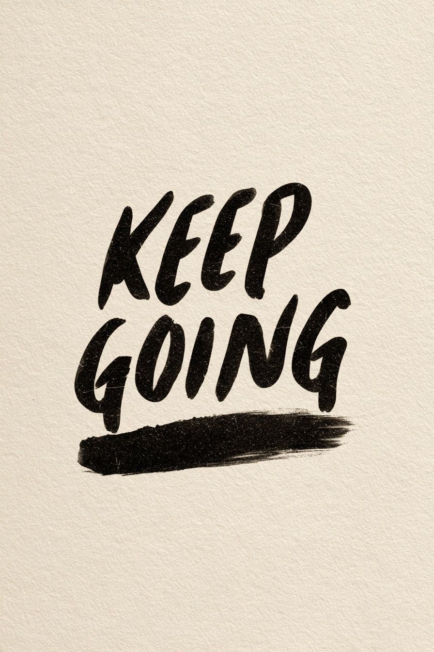 Keep Going — Typography Print. poster detail