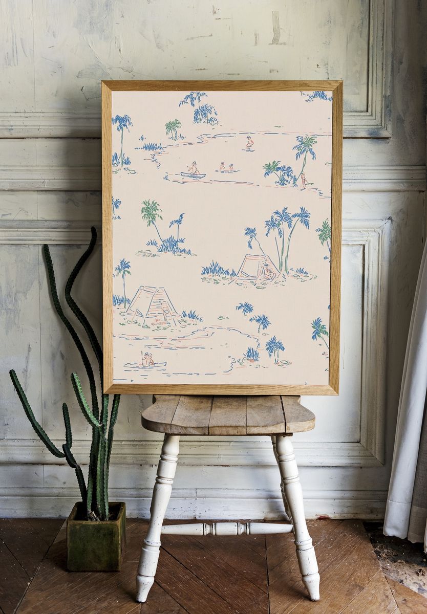 Tropical Paradise — Illustration Print. — room view 1