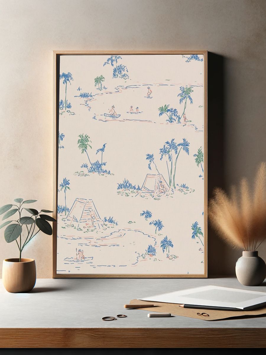 Tropical Paradise — Illustration Print. — room view 2
