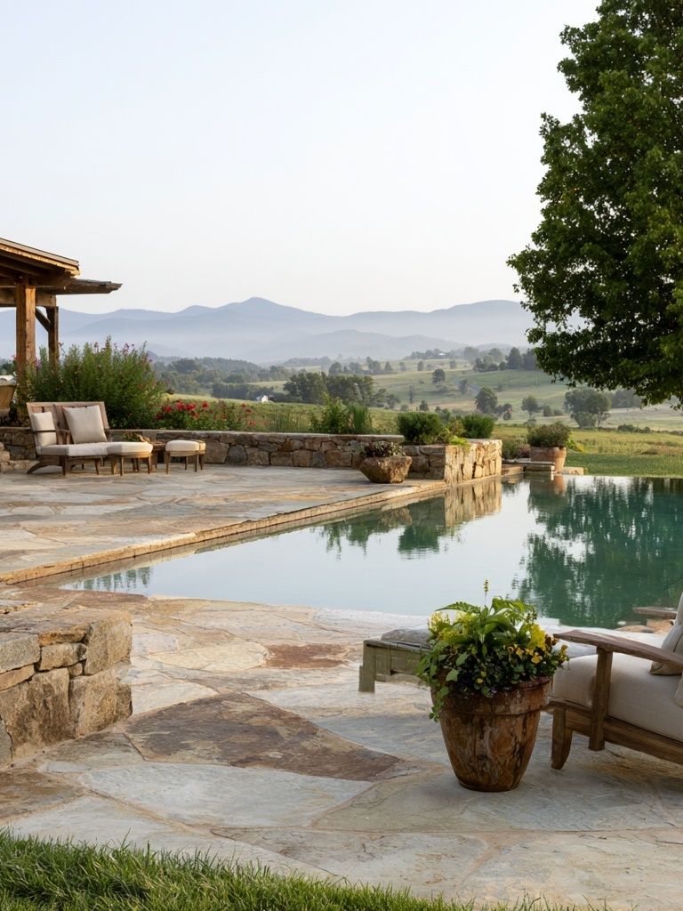 Tuscan Pool Terrace Photography Poster. poster — photography art