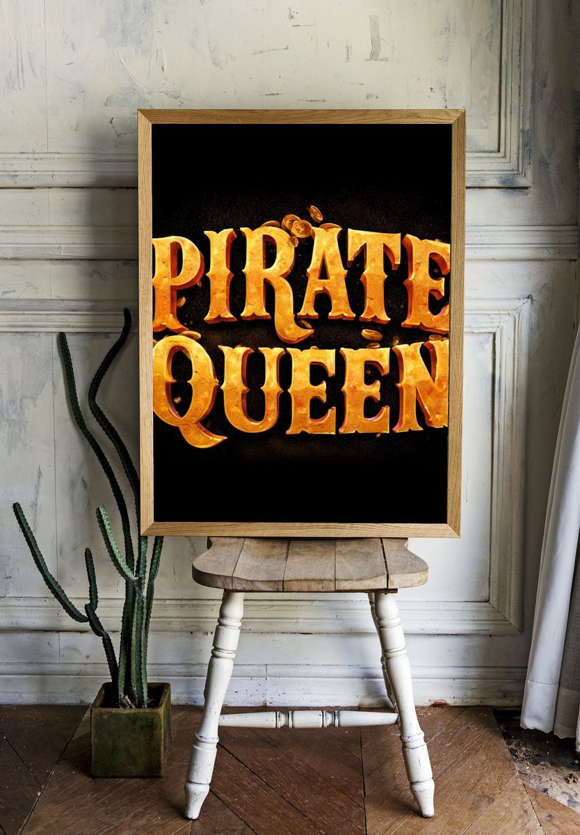 Pirate Queen Typography Poster. room preview
