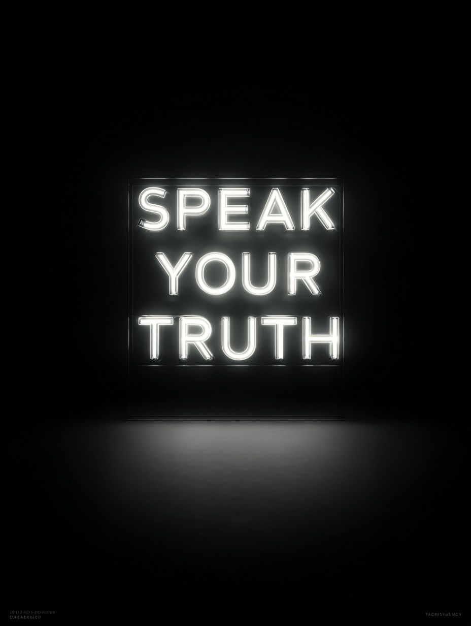 Speak Your Truth — Typography Print. poster detail