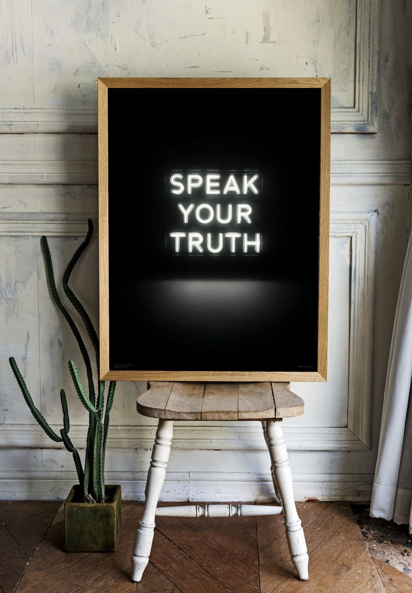 Speak Your Truth — Typography Print room preview