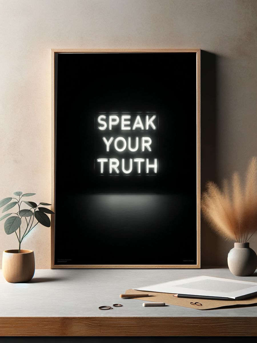 Speak Your Truth — Typography Print. — room view 2