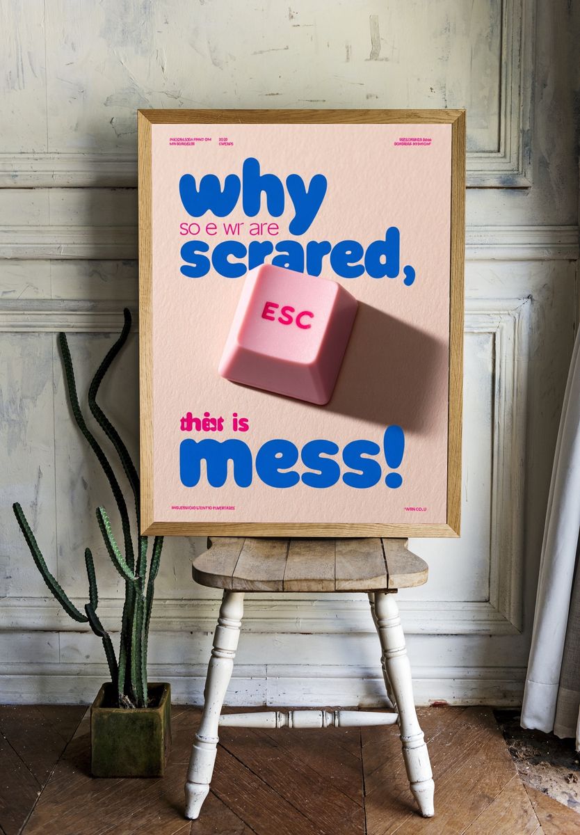 ESC Key — Typography Print room preview