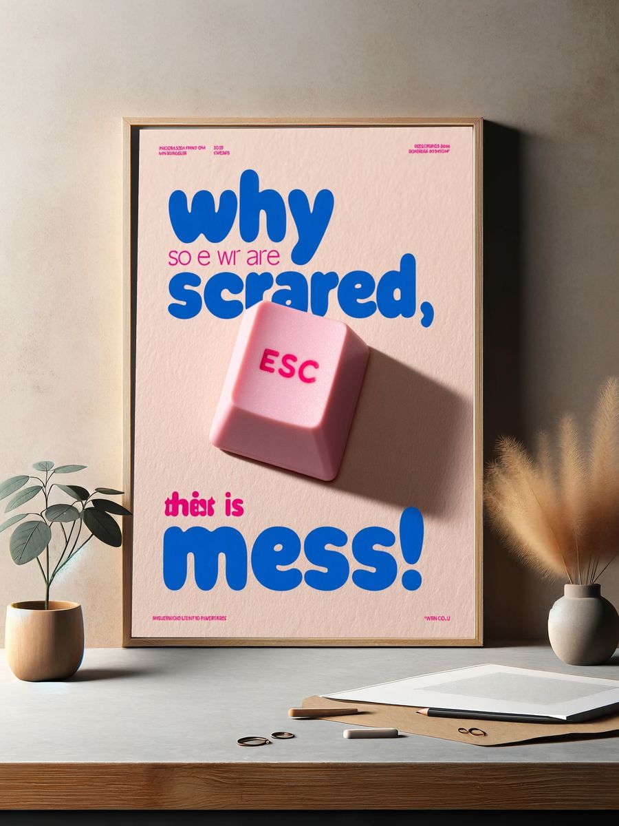 ESC Key — Typography Print. — room view 2
