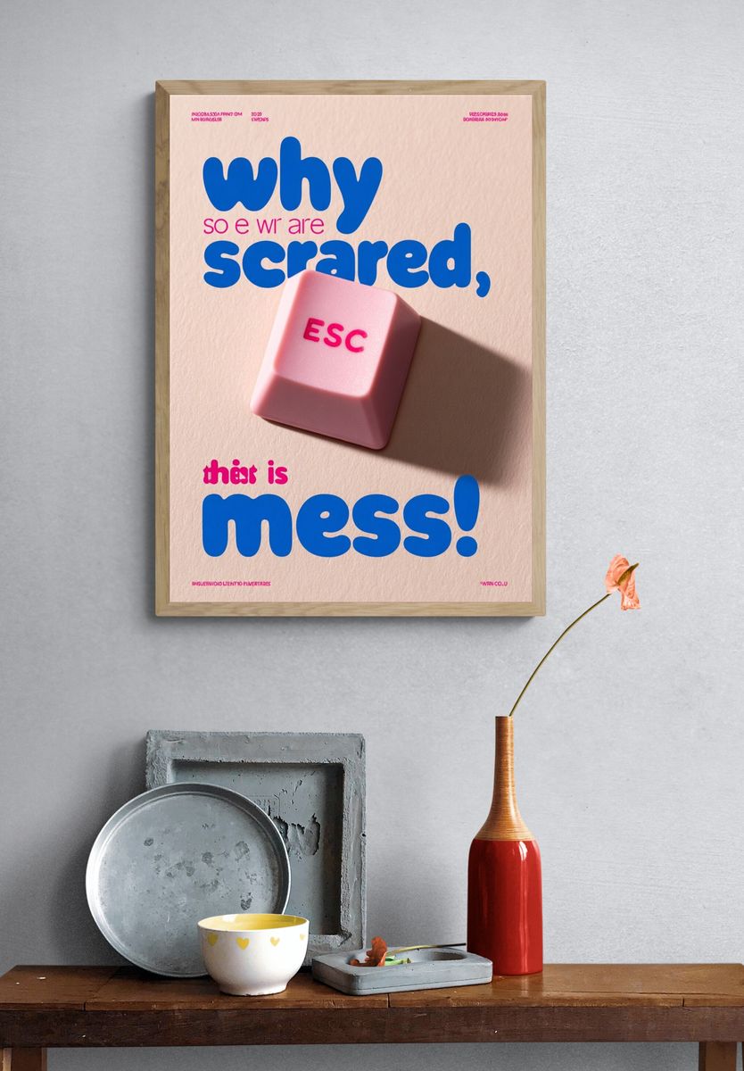 ESC Key — Typography Print. — room view 3