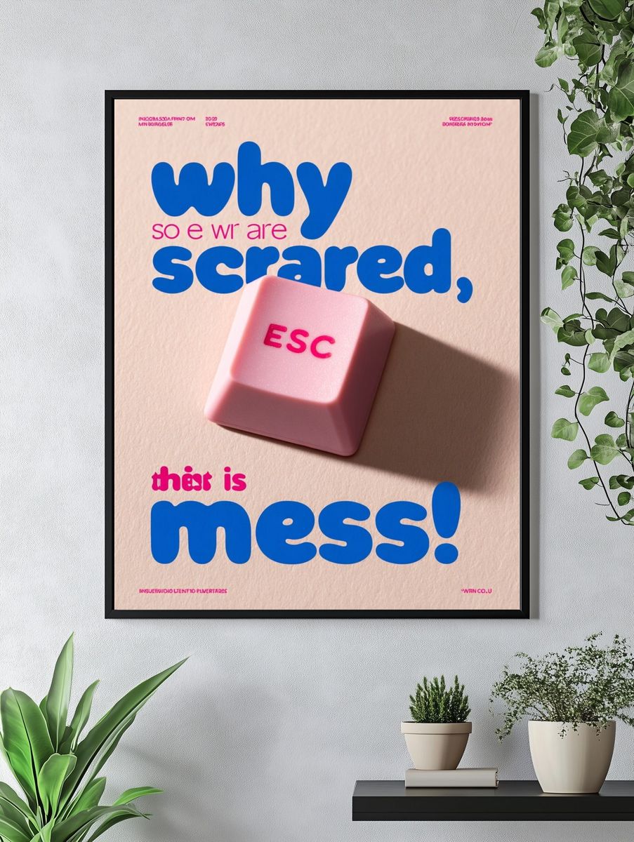 ESC Key — Typography Print. — room view 4