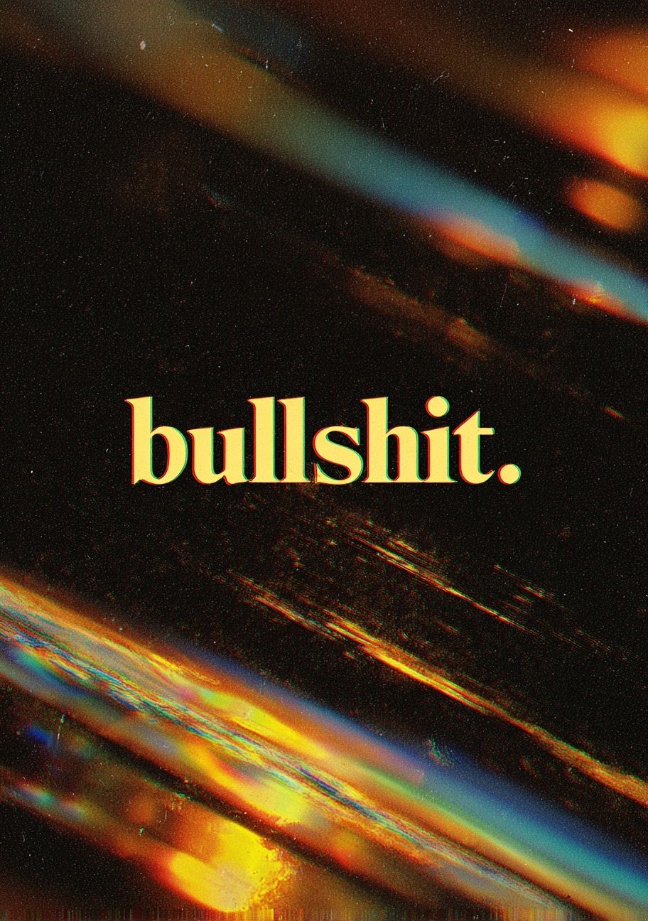 Bullshit — Typography Print. poster detail