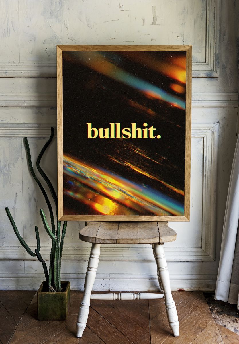 Bullshit — Typography Print room preview