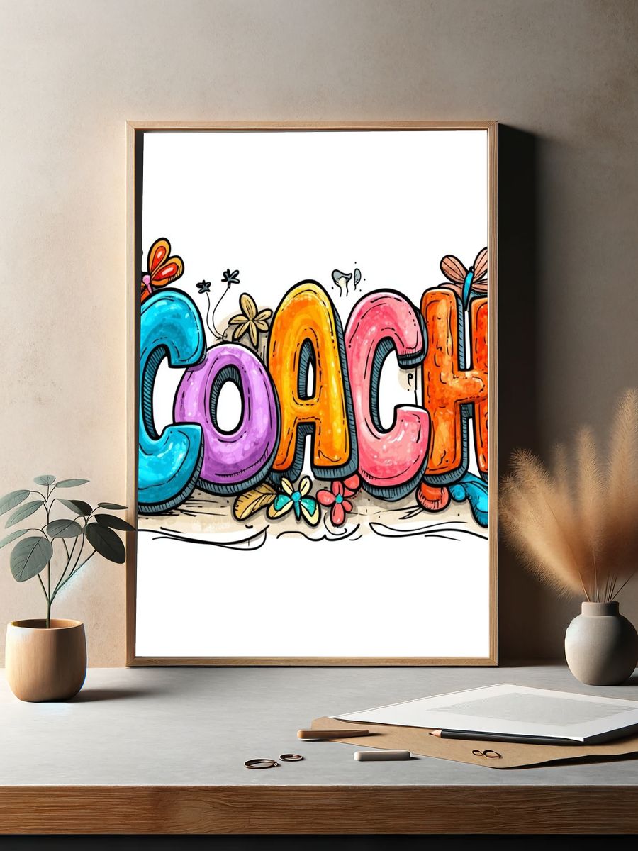 Coach Typography Poster. — room view 2