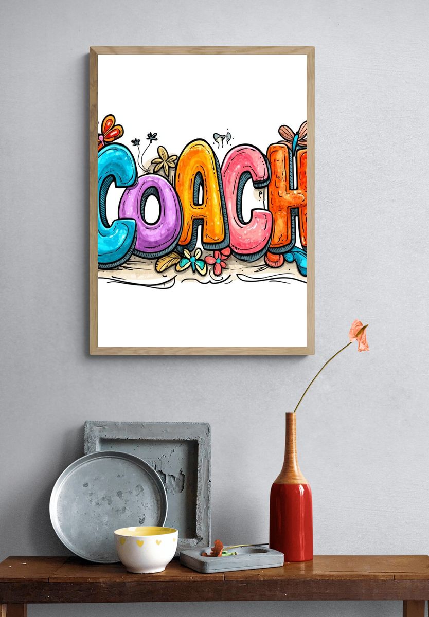 Coach Typography Poster. — room view 3