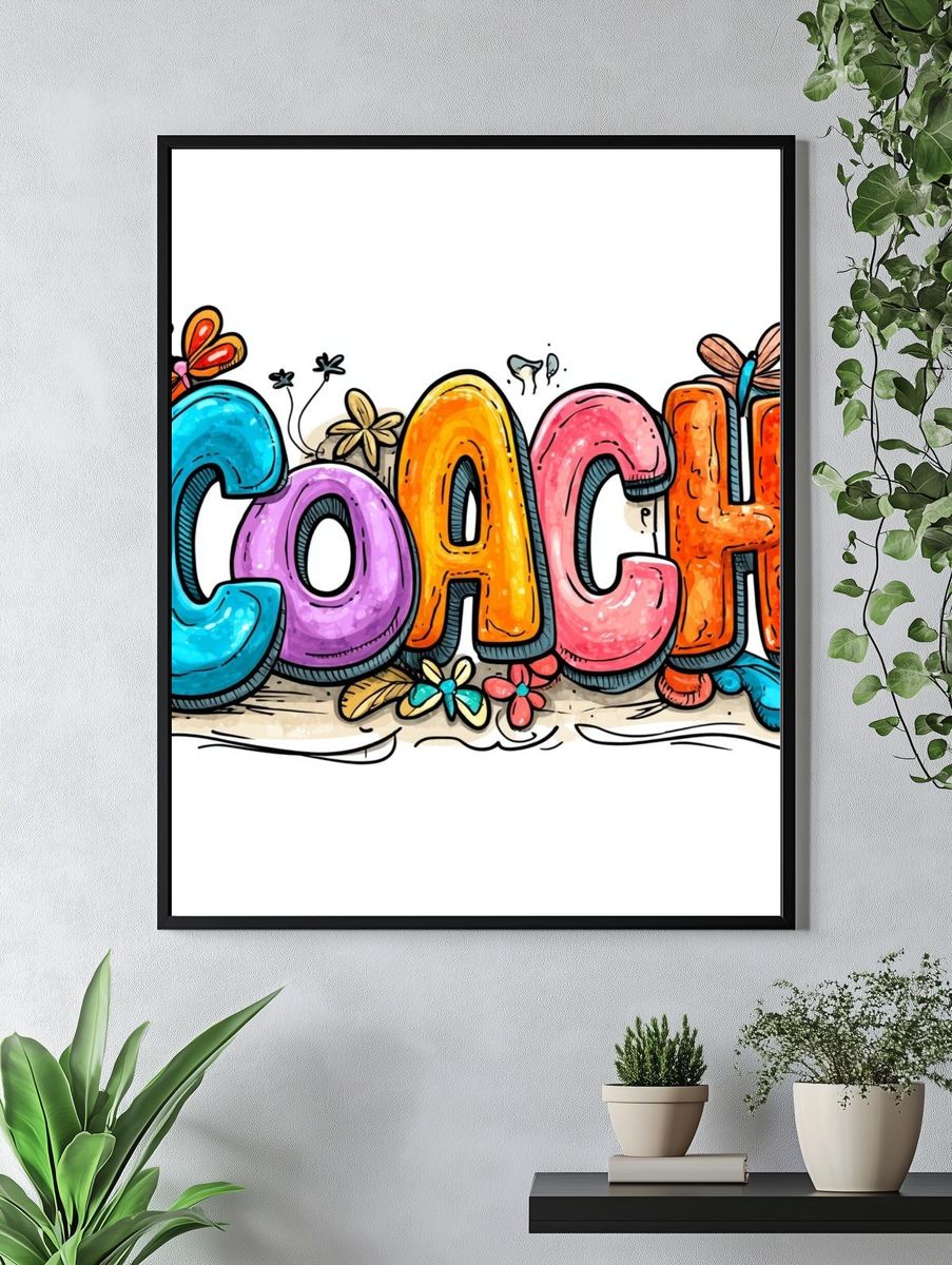 Coach Typography Poster. — room view 4