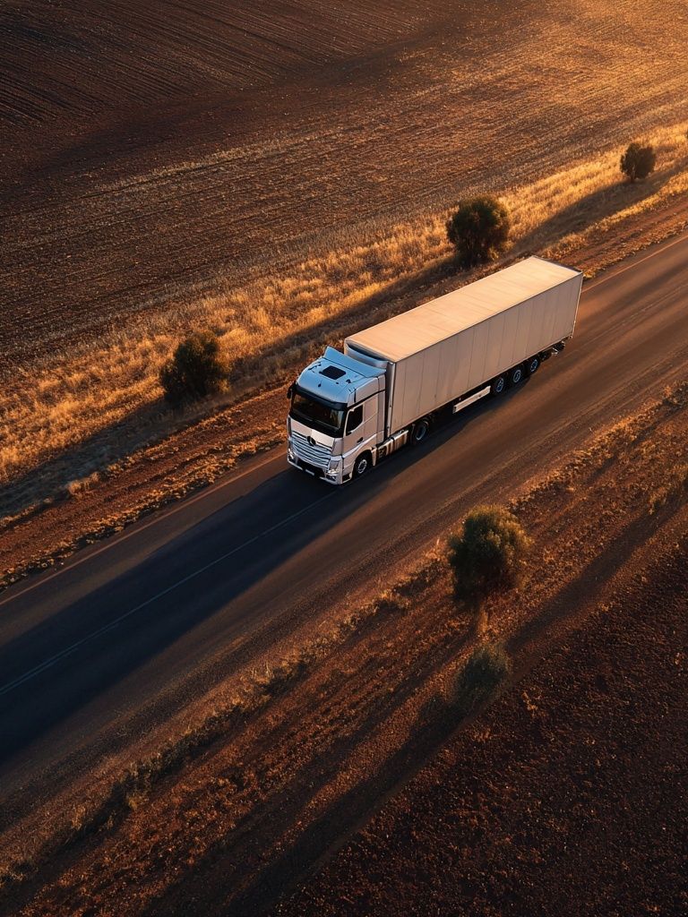 Truck on Open Road — Photography Print. poster — photography art