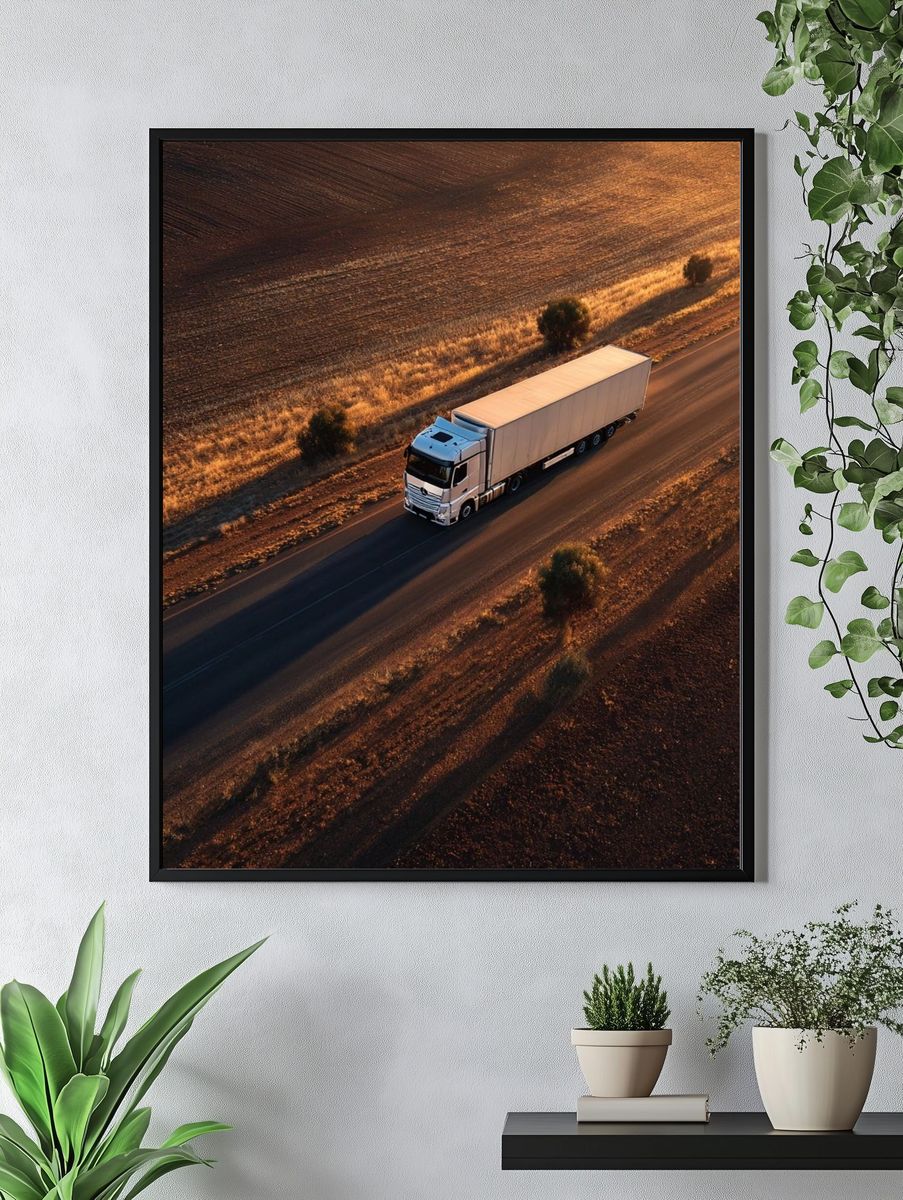 Truck on Open Road — Photography Print. — room view 4