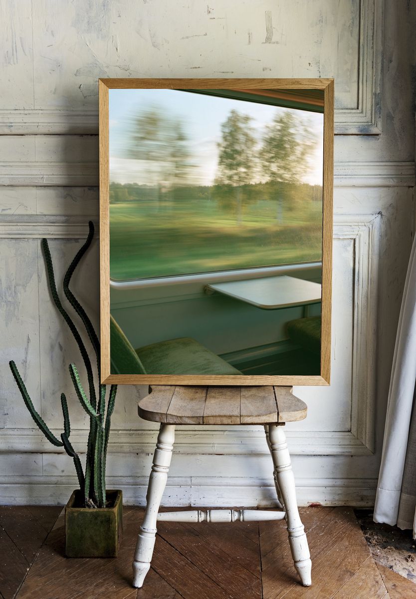 Train Window Landscape Photography Poster. room preview