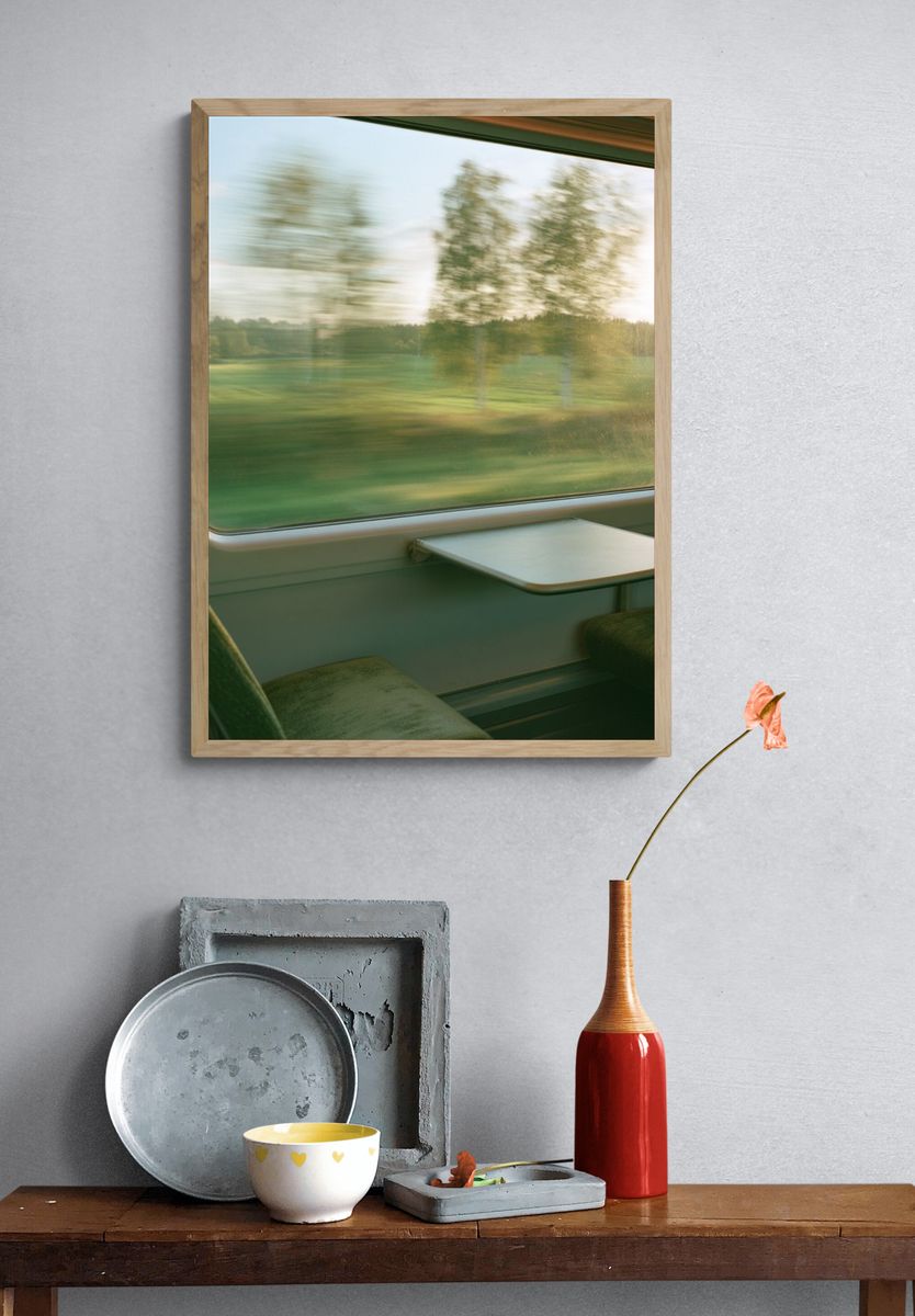 Train Window Landscape Photography Poster. — room view 3