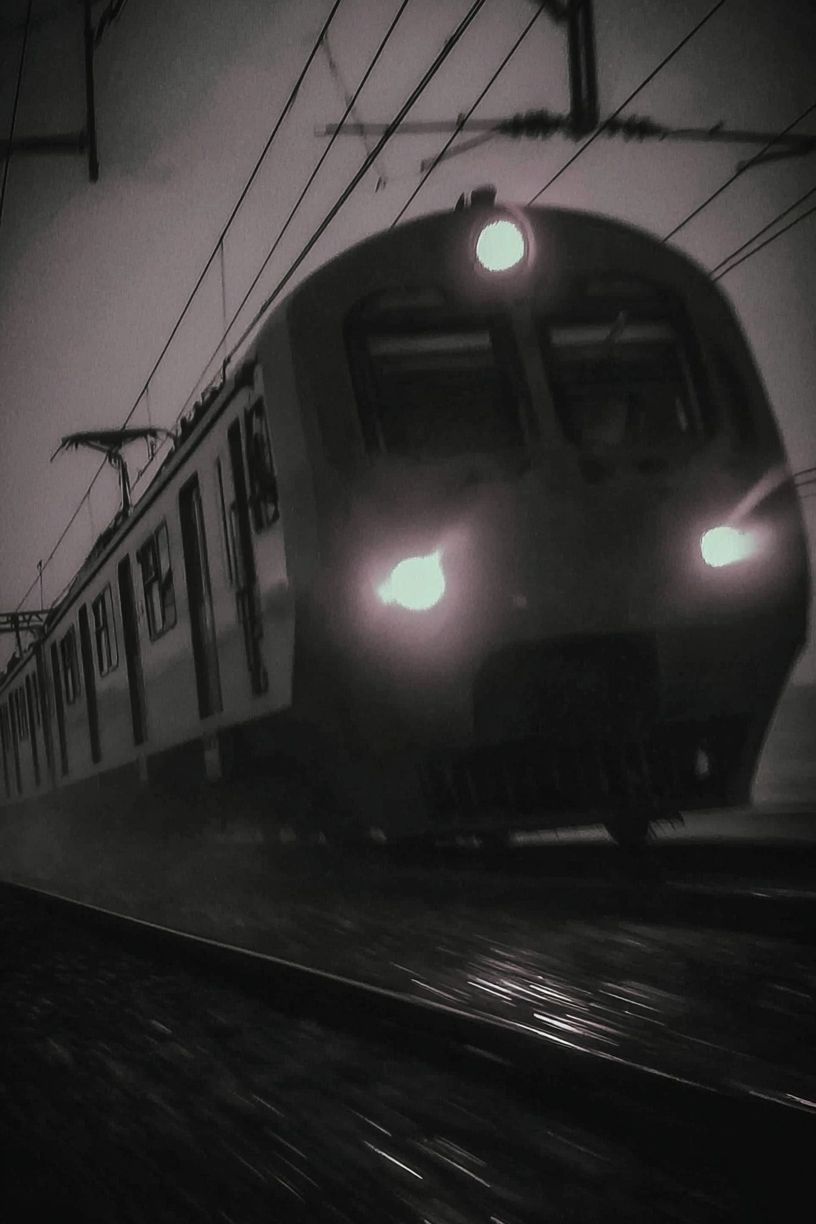 Night Train Motion Photography Poster. poster detail