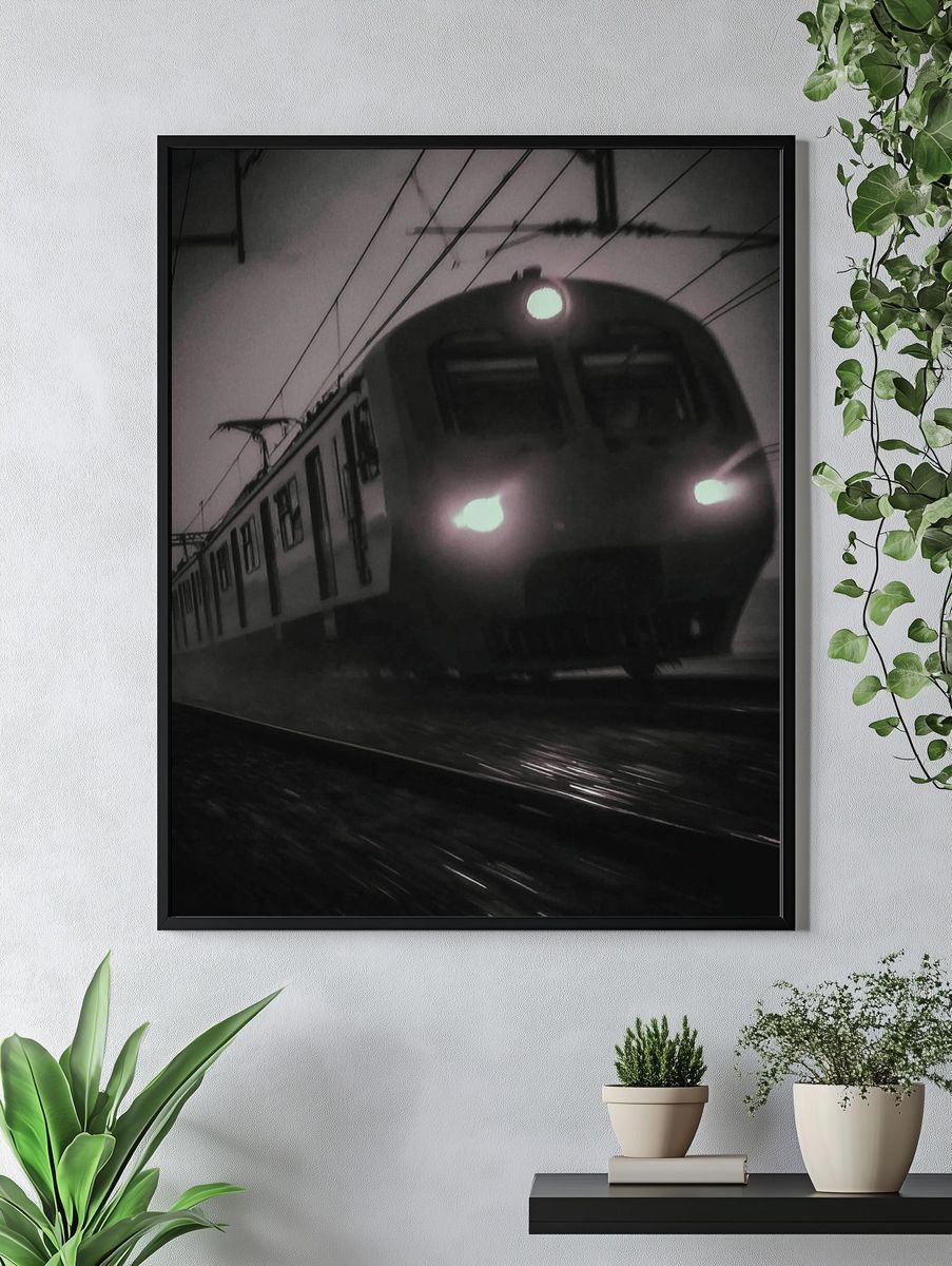 Night Train Motion Photography Poster. — room view 4