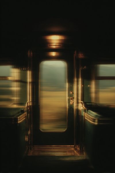 Vintage Train Car Interior Poster.